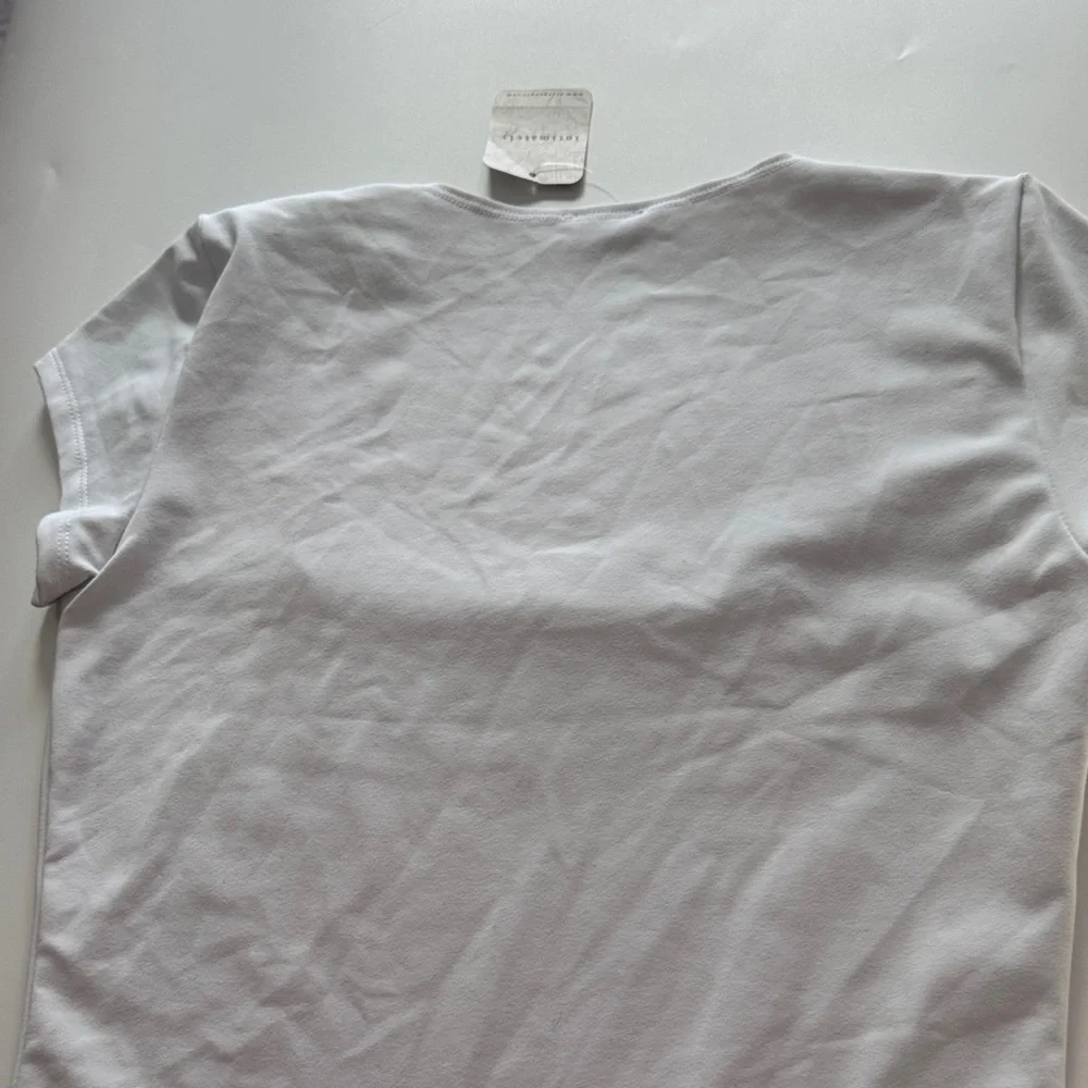 Women’s White Square Neck Short Sleeve Bodysuit - Picture 5 of 5